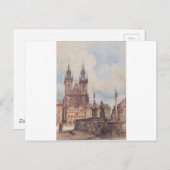 旧市街広場と教会の景色 ポストカード (正面/裏面)