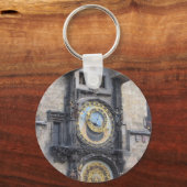 旧市街広場のプラハ天文時計 キーホルダー (正面)