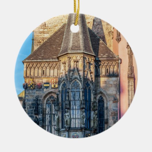 旧市街広場の市庁舎チャペル – プラハ セラミックオーナメント (正面)