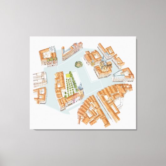 旧市街広場。プラハチェコ キャンバスプリント (正面)