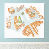 旧市街広場。プラハチェコ キャンバスプリント (インサイチュ (ウッドフロア))