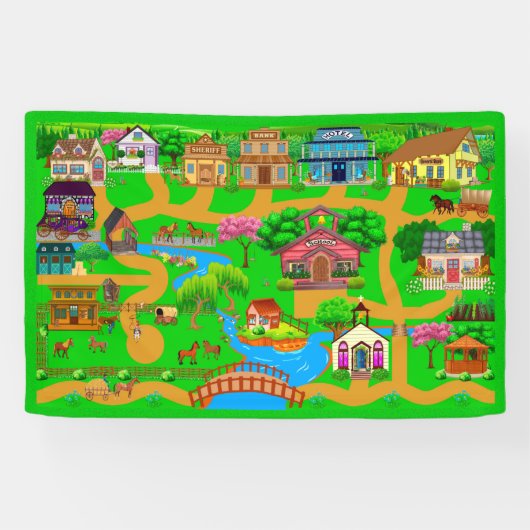 旧市街路2 1/2' x 4' 横断幕 (横)