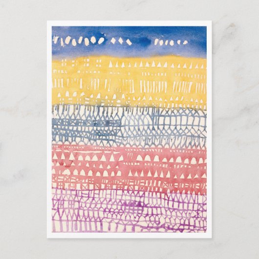 「旧市街（概要）」絵画by Paul Klee ポストカード (正面)