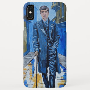 旧市街，男，通り，杖 iPhone XS MAXケース