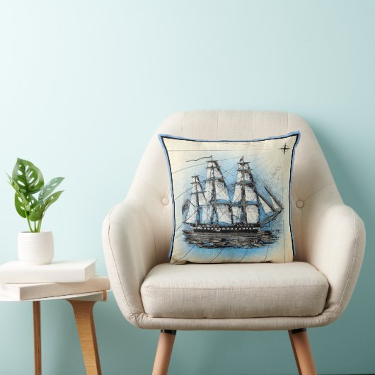 旧帆船 クッション (椅子)