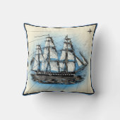 旧帆船 クッション (裏面)