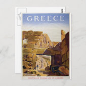 旧広告ギリシャのミケーネの門ライオネス ポストカード (正面/裏面)