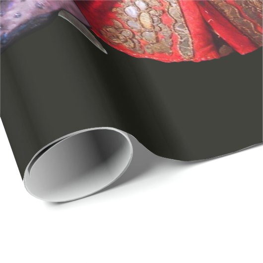 旧式でイタリアンなパペットおよびマスクの仮面舞踏会のパーティー ラッピングペーパー (ロールコーナー)