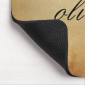 旧式でグランジなヴィンテージの羊皮紙の名前のmousepad マウスパッド (コーナー)