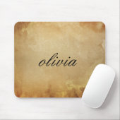 旧式でグランジなヴィンテージの羊皮紙の名前のmousepad マウスパッド (マウス)