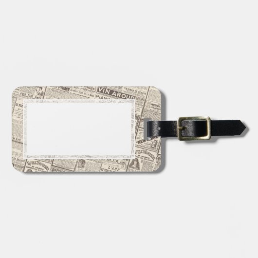 旧式でフランスのな広告-女性のためのプロダクト ラゲッジタグ (正面横)