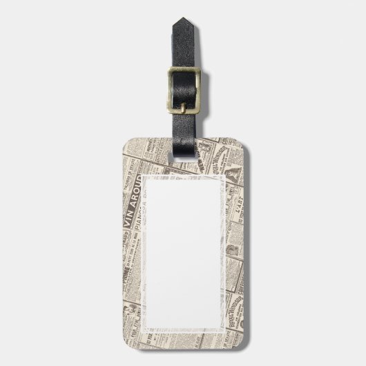 旧式でフランスのな広告-女性のためのプロダクト ラゲッジタグ (正面縦)