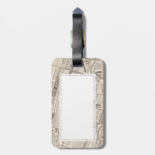 旧式でフランスのな広告-女性のためのプロダクト ラゲッジタグ (裏面縦)