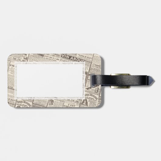 旧式でフランスのな広告-女性のためのプロダクト ラゲッジタグ (裏面横)