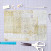 旧式でフランスのな文書のコラージュ 薄葉紙 (クラフト)