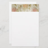 旧式でフランスのな花のToile 便箋 (正面/裏面)