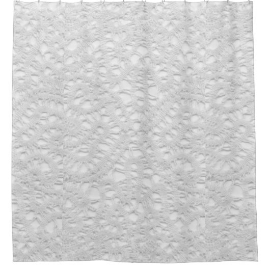 旧式でレースのようなDoily シャワーカーテン (正面)