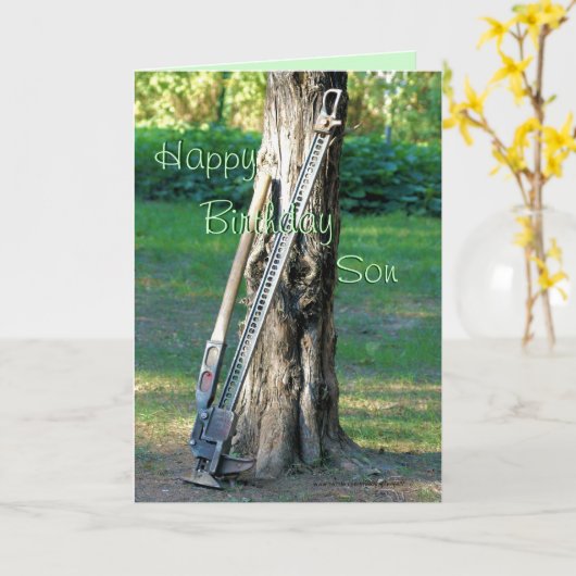 旧式で便利な用具-- 大事な行事をカスタマイズ カード (黄色い花)