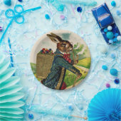 旧式で博識なイースターウサギのピクニックプレート ペーパープレート (パーティー)