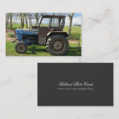 旧式で古いトラクターの小さい写真カード 名刺 (正面/裏面)