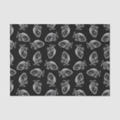 旧式で図解入りの、写真付きのなハートパターンヴィンテージのハート 薄葉紙 (正面)