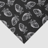 旧式で図解入りの、写真付きのなハートパターンヴィンテージのハート 薄葉紙 (詳細)