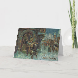 旧式で幸せな年賀状 シーズンカード