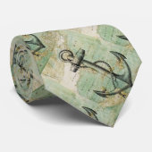 旧式で航海のな地図及びいかりのタイ ネクタイ (ロール)