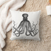 旧式で航海のなSteampunkのタコのヴィンテージKraken クッション (ブランケット)