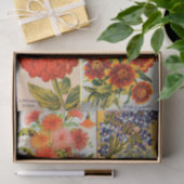 旧式で華麗な色の夏の花のティッシュペーパー 薄葉紙 (ギフト)