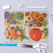 旧式で華麗な色の夏の花のティッシュペーパー 薄葉紙 (クラフト)