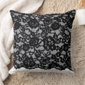 旧式で黒いレースのコレクション: 装飾的な枕 クッション (ブランケット)