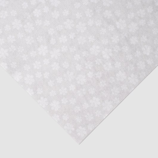 旧式なアイボリーおよび白い花のティッシュペーパー 薄葉紙 (詳細)