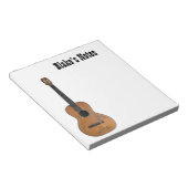 旧式なアコースティックギターのメモ帳 ノートパッド (アングル)