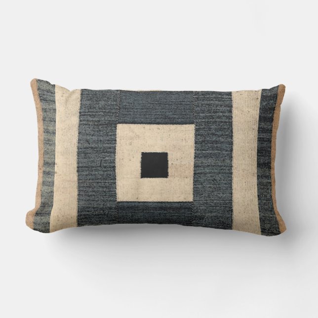 旧式なアフリカの織物のプリントのLumbarの枕 アウトドアクッション (正面)