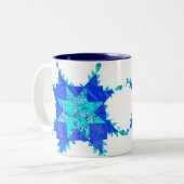 旧式なアメリカのキルト ツートーンマグカップ (正面左)