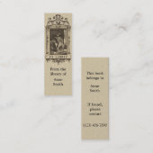 旧式なイラストレーションのしおり スキニー名刺 (正面/裏面)