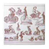 旧式なイースターチョコレート型カタログのバニー タイル (正面)