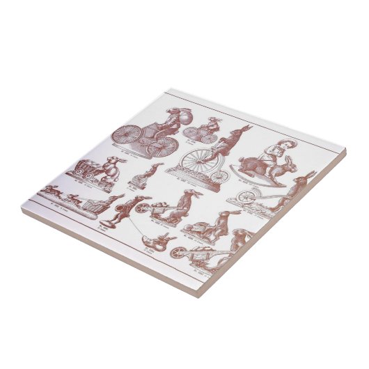 旧式なイースターチョコレート型カタログのバニー タイル (側面)