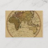 旧式なウィリアムFaden 1786の東半球の地図 名刺 (裏面)