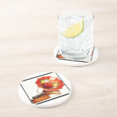 旧式なエジソンの家のレコードプレーヤーのノベルティのギフト コースター (側面)