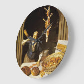 旧式なオーブンのパン屋、ベーカリーのパンの店 ラージ壁時計 (傾斜)