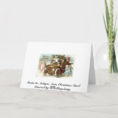 旧式なカードクリスマスカードのサンタ シーズンカード (裏面)