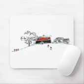 旧式なキャンピングカーおよび車|のキャンプの休暇 マウスパッド (マウス)