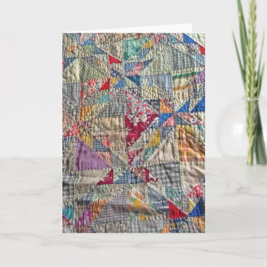 旧式なキルトの空白のなカード カード (正面)
