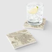 旧式なギリシャの地図 ストーンコースター (横)