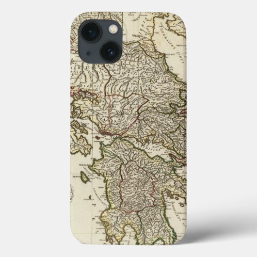 旧式なギリシャの地図 Case-Mate iPhoneケース (裏面)