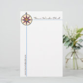 旧式なコンパスが付いているハンサムで航海のな文房具 便箋 (スタンド正面)