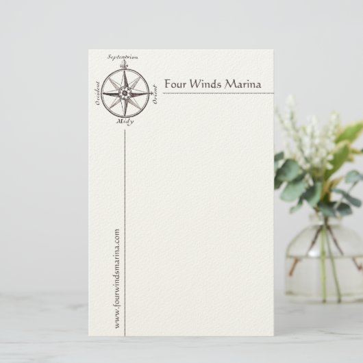 旧式なコンパスが付いている男らしく航海のな文房具 便箋 (スタンド正面)
