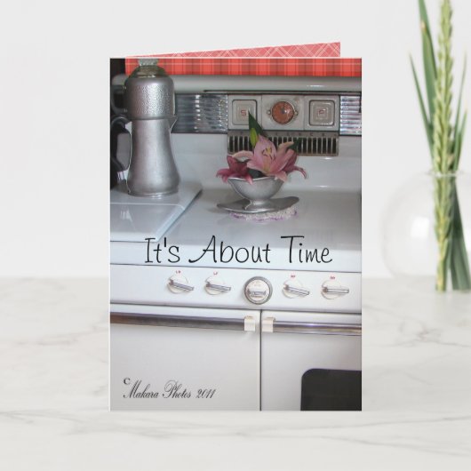 旧式なコーヒー鍋#1はそれを挨拶カスタマイズ カード (正面)